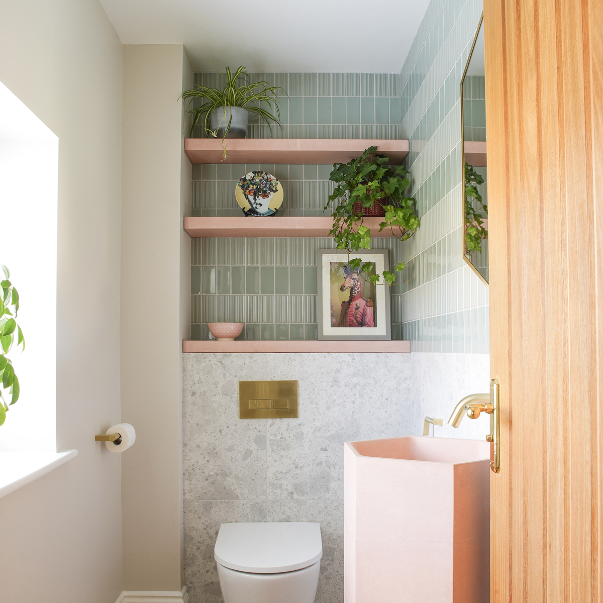 Langtoft bathroom space pink gold5