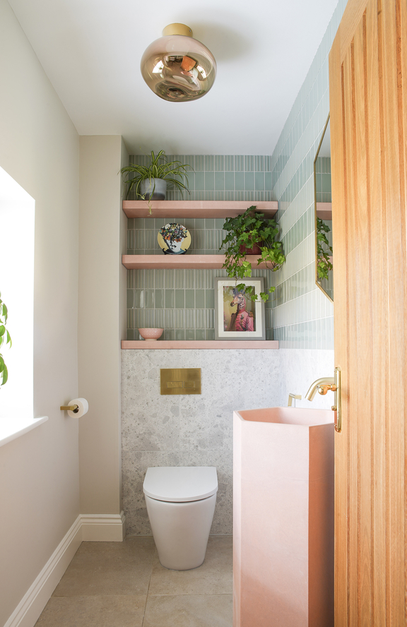 Langtoft bathroom space pink gold5