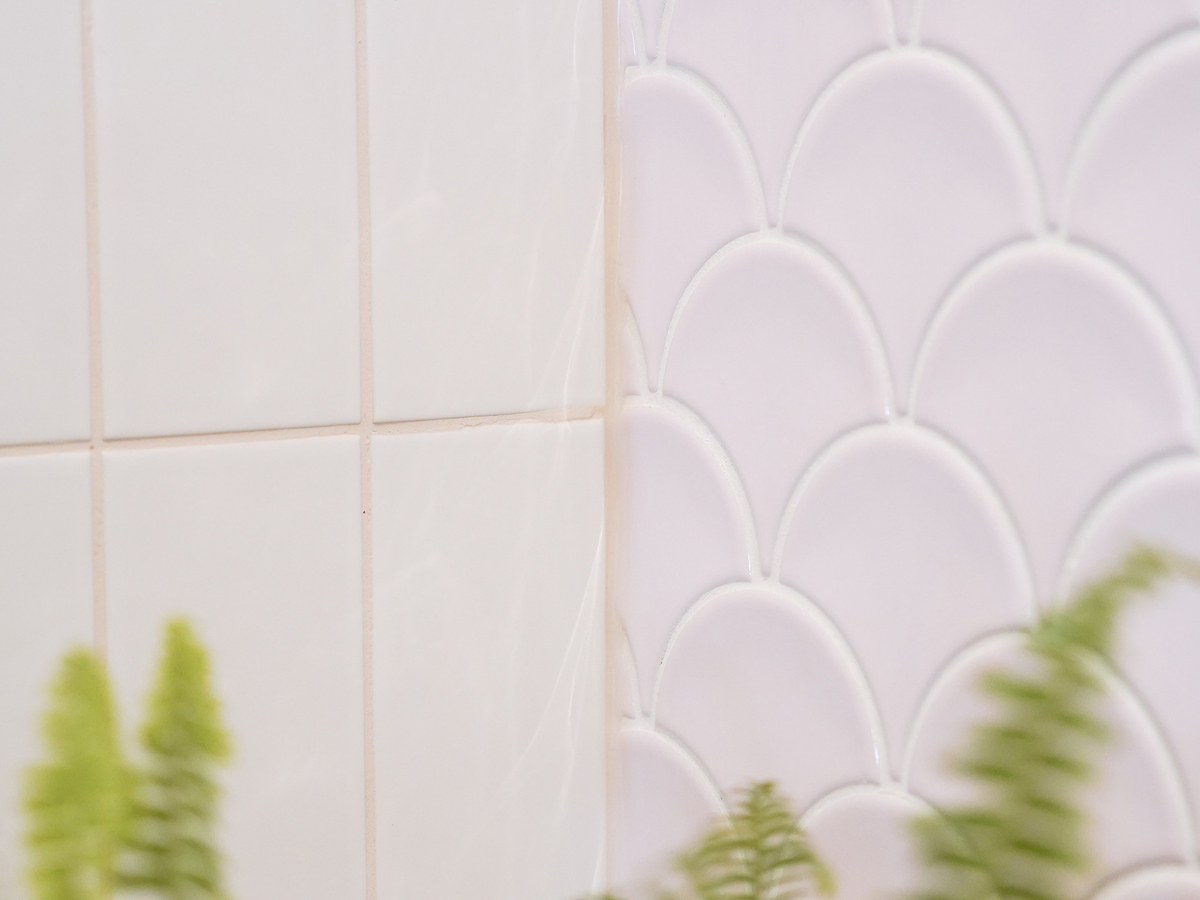 Langtoft bathroom space green bright fun pink gold34