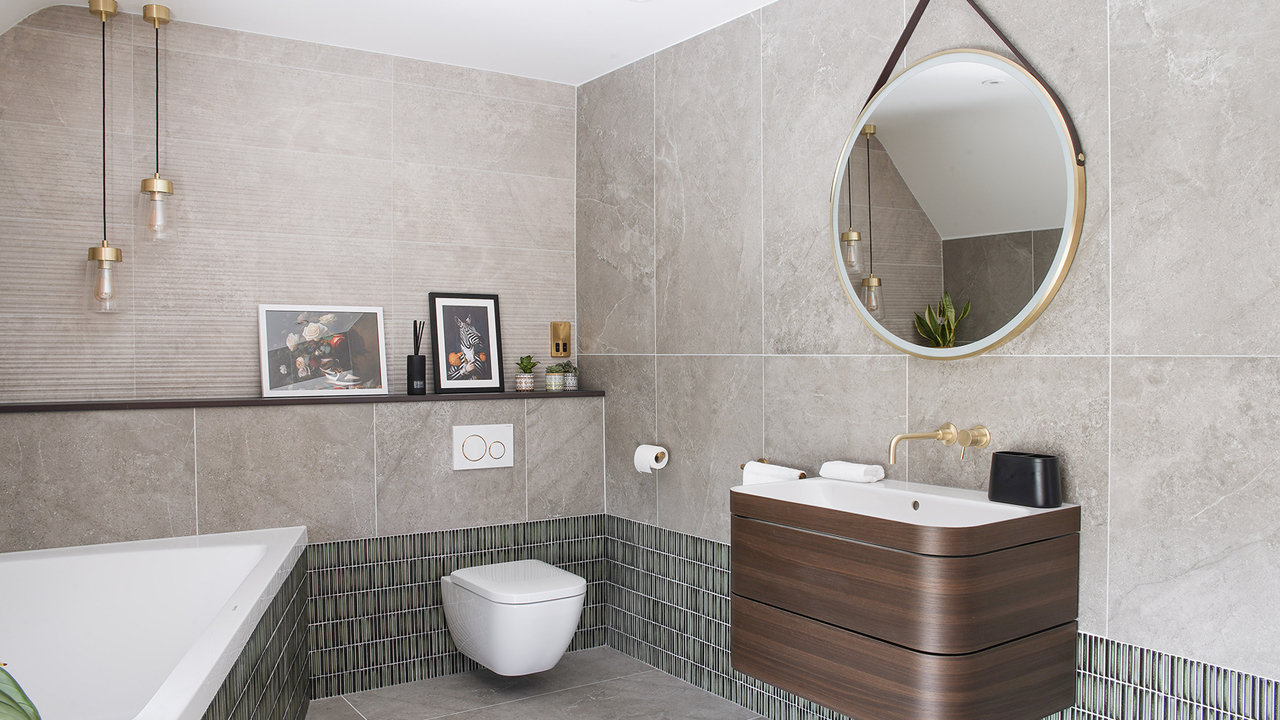 Langtoft bathroom space grey gold minimal21