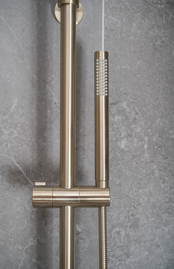 Langtoft bathroom space grey gold minimal20