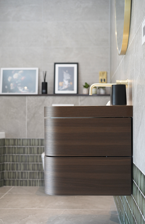 Langtoft bathroom space grey gold minimal39