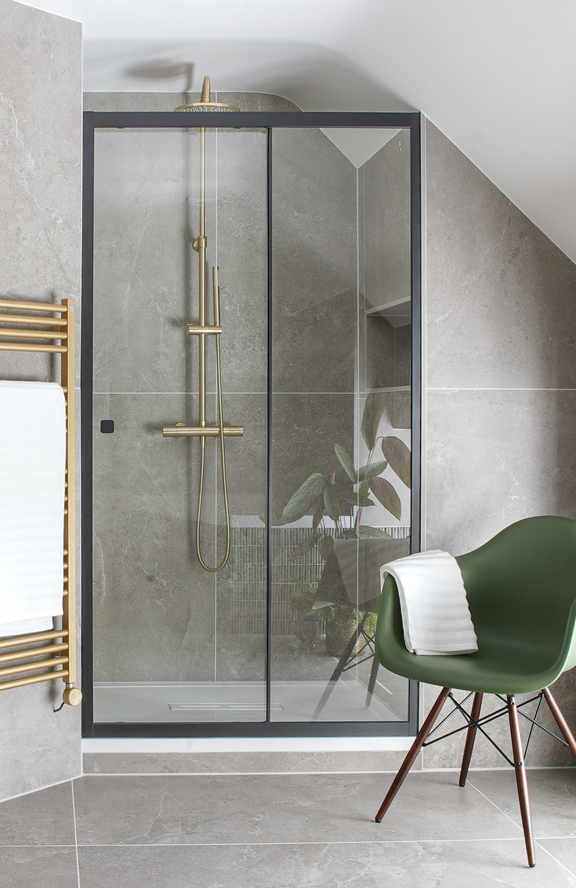 Langtoft bathroom space grey gold minimal6