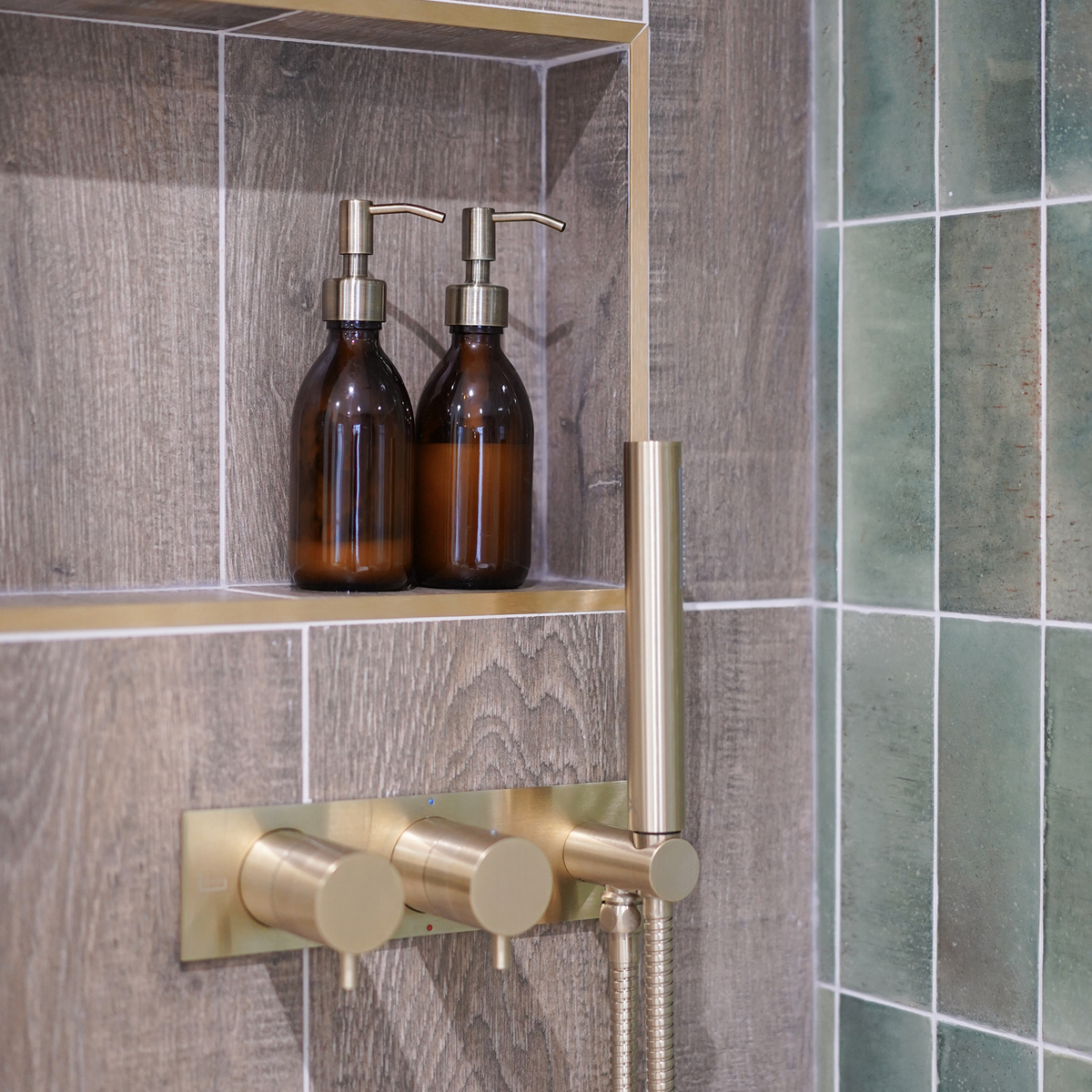 Smart storage bathroom products shower