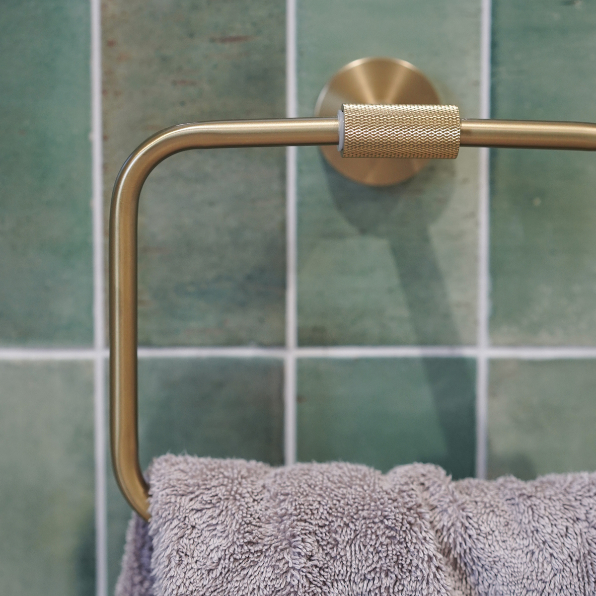 Soft towels gold accents