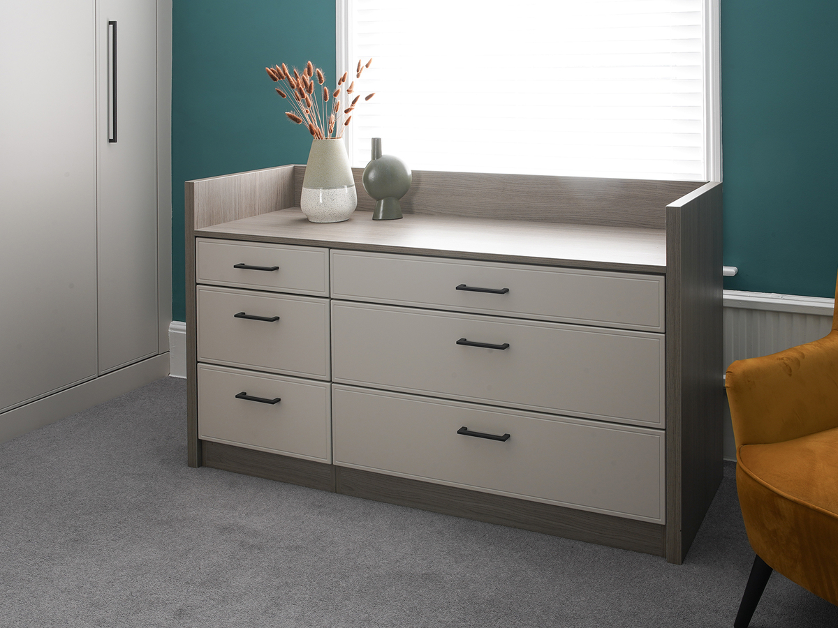 Drawer units pop of colour stamford